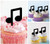 TA0619 Music Note Symbol Silhouette Party Wedding Birthday Acrylic Cupcake Toppers Decor 10 pcs