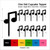 TA0619 Music Note Symbol Silhouette Party Wedding Birthday Acrylic Cupcake Toppers Decor 10 pcs