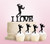 TC0204 I Love Bodybuilding Party Wedding Birthday Acrylic Cake Topper Cupcake Toppers Decor Set 11 pcs