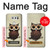 S0360 Coffee Owl Case For LG V30, LG V30 Plus, LG V30S ThinQ, LG V35, LG V35 ThinQ