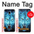 S0752 Blue Fire Grim Wolf Case For Samsung Galaxy J3 (2018), J3 Star, J3 V 3rd Gen, J3 Orbit, J3 Achieve, Express Prime 3, Amp Prime 3