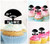 TA0671 Japan Hand Fan Sakura Silhouette Party Wedding Birthday Acrylic Cupcake Toppers Decor 10 pcs