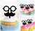 TA0674 Hipster Silhouette Party Wedding Birthday Acrylic Cupcake Toppers Decor 10 pcs