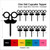 TA0674 Hipster Silhouette Party Wedding Birthday Acrylic Cupcake Toppers Decor 10 pcs