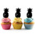TA0697 Pineapple Silhouette Party Wedding Birthday Acrylic Cupcake Toppers Decor 10 pcs