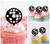 TA0713 Disco Ball Silhouette Party Wedding Birthday Acrylic Cupcake Toppers Decor 10 pcs