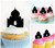 TA0741 Taj Mahal Silhouette Party Wedding Birthday Acrylic Cupcake Toppers Decor 10 pcs