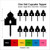 TA0741 Taj Mahal Silhouette Party Wedding Birthday Acrylic Cupcake Toppers Decor 10 pcs