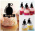 TA0742 Grenade Bomb Silhouette Party Wedding Birthday Acrylic Cupcake Toppers Decor 10 pcs