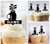 TA0775 Golf Club Bag Silhouette Party Wedding Birthday Acrylic Cupcake Toppers Decor 10 pcs