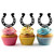 TA0776 Lucky Horseshoe Silhouette Party Wedding Birthday Acrylic Cupcake Toppers Decor 10 pcs