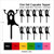 TA0781 Funny Flying Ghost Silhouette Party Wedding Birthday Acrylic Cupcake Toppers Decor 10 pcs