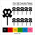 TA0810 Firefighter Oxygen Silhouette Party Wedding Birthday Acrylic Cupcake Toppers Decor 10 pcs