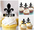 TA0826 Fleur De Lis Silhouette Party Wedding Birthday Acrylic Cupcake Toppers Decor 10 pcs