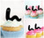 TA0831 Cute Worm Silhouette Party Wedding Birthday Acrylic Cupcake Toppers Decor 10 pcs