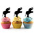 TA0866 Elephant Circus Silhouette Party Wedding Birthday Acrylic Cupcake Toppers Decor 10 pcs
