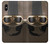 S2645 Vintage Brown Goggles Motorcycle Helmet Case For iPhone X, iPhone XS