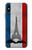 S2859 Vintage France Flag Eiffel Tower Case For iPhone X, iPhone XS