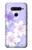 S2361 Purple White Flowers Case For LG V40, LG V40 ThinQ