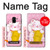 S3025 Pink Maneki Neko Lucky Cat Case For Samsung Galaxy A8 (2018)