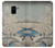 S3350 Utagawa Hiroshige Drum Bridge Yuhi Hill in Meguro Case For Samsung Galaxy A8 (2018)