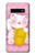 S3025 Pink Maneki Neko Lucky Cat Case For Samsung Galaxy S10 Plus