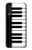 S3078 Black and White Piano Keyboard Case For Samsung Galaxy A70