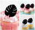 TA0893 Jungle Monstera Leaf Silhouette Party Wedding Birthday Acrylic Cupcake Toppers Decor 10 pcs