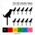 TA0936 Curious Cockapoo Dog Silhouette Party Wedding Birthday Acrylic Cupcake Toppers Decor 10 pcs