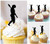 TA0946 Human Evolution Silhouette Party Wedding Birthday Acrylic Cupcake Toppers Decor 10 pcs