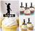 TA0946 Human Evolution Silhouette Party Wedding Birthday Acrylic Cupcake Toppers Decor 10 pcs