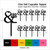 TA0947 MRS and MRS Silhouette Party Wedding Birthday Acrylic Cupcake Toppers Decor 10 pcs