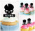TA0964 Broken Skull Silhouette Party Wedding Birthday Acrylic Cupcake Toppers Decor 10 pcs