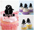 TA0969 Xmas Snowman Silhouette Party Wedding Birthday Acrylic Cupcake Toppers Decor 10 pcs