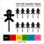 TA0974 Xmas Gingerbread Silhouette Party Wedding Birthday Acrylic Cupcake Toppers Decor 10 pcs