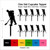 TA0979 Worker Shovel Silhouette Party Wedding Birthday Acrylic Cupcake Toppers Decor 10 pcs