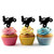 TA0989 Atv Quad Jump Silhouette Party Wedding Birthday Acrylic Cupcake Toppers Decor 10 pcs