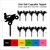 TA0989 Atv Quad Jump Silhouette Party Wedding Birthday Acrylic Cupcake Toppers Decor 10 pcs