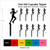 TA1007 Running Female Jogging Girl Silhouette Party Wedding Birthday Acrylic Cupcake Toppers Decor 10 pcs