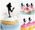 TA1014 Dancing Girl Silhouette Party Wedding Birthday Acrylic Cupcake Toppers Decor 10 pcs