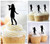 TA1015 Girl Music Singer Silhouette Party Wedding Birthday Acrylic Cupcake Toppers Decor 10 pcs