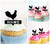 TA1034 Rooster Barn Yard Animal Farm Silhouette Party Wedding Birthday Acrylic Cupcake Toppers Decor 10 pcs