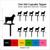 TA1036 Goat Barn Yard Animal Farm Silhouette Party Wedding Birthday Acrylic Cupcake Toppers Decor 10 pcs