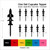 TA1054 Missile Bomb Weapon Silhouette Party Wedding Birthday Acrylic Cupcake Toppers Decor 10 pcs