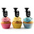 TA1102 Euphonium Music Instrument Silhouette Party Wedding Birthday Acrylic Cupcake Toppers Decor 10 pcs