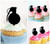 TA1134 Grenade Hand Bomb Silhouette Party Wedding Birthday Acrylic Cupcake Toppers Decor 10 pcs