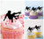 TA1139 Jump Skateboard Stunt Silhouette Party Wedding Birthday Acrylic Cupcake Toppers Decor 10 pcs