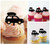 TA1142 Travel Camping Car Silhouette Party Wedding Birthday Acrylic Cupcake Toppers Decor 10 pcs