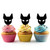 TA1159 Cat Silhouette Party Wedding Birthday Acrylic Cupcake Toppers Decor 10 pcs