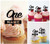 TA1172 One Text Silhouette Party Wedding Birthday Acrylic Cupcake Toppers Decor 10 pcs